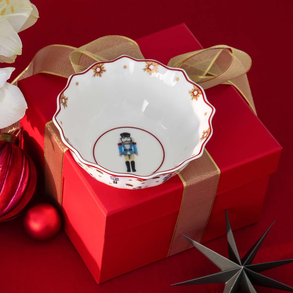 Villeroy & Boch - Toy’s Delight ensemble pour petit-déjeuner pour 2 casse-noisette 6 pièces multicolore, service de vaisselle Noël avec assiettes de petit-déjeuner, tasses et bol, porcelaine premium