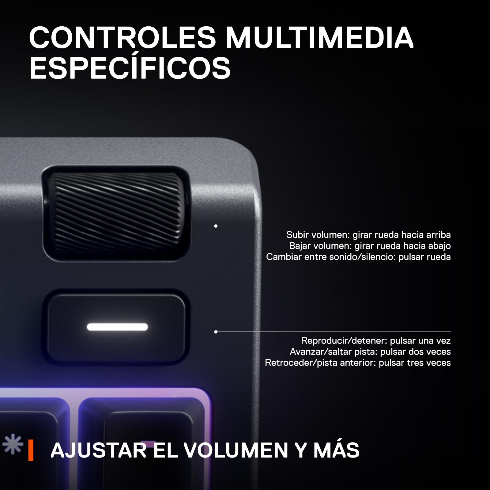 SteelSeries Apex 3 - Teclado Gaming - Iluminación RGB de 10 zonas - Resistencia al agua IP32 - Reposamuñecas magnético superior - Teclado QWERTY Español