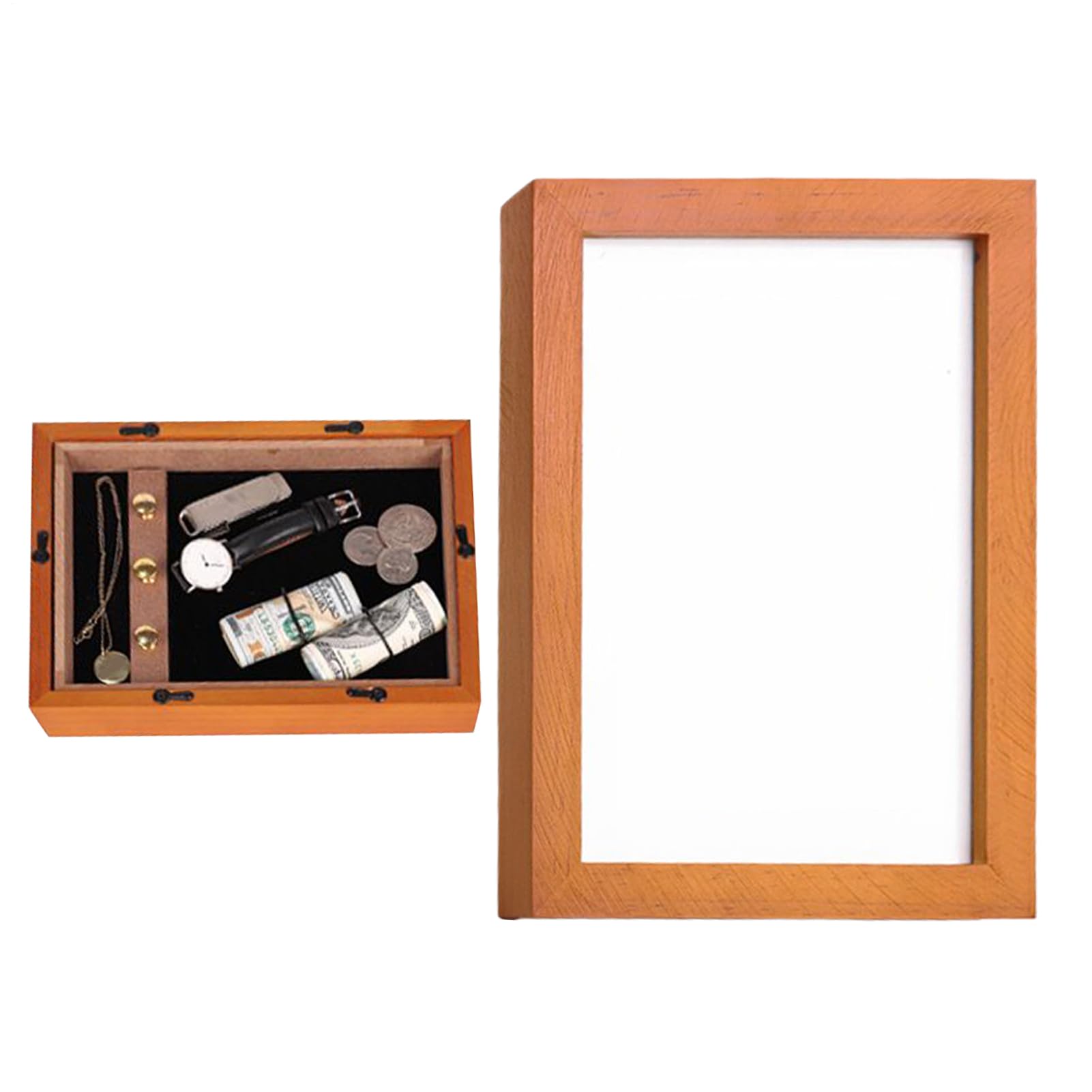 Marco de fotos con compartimento secreto de ocultación para pared para casa u oficina