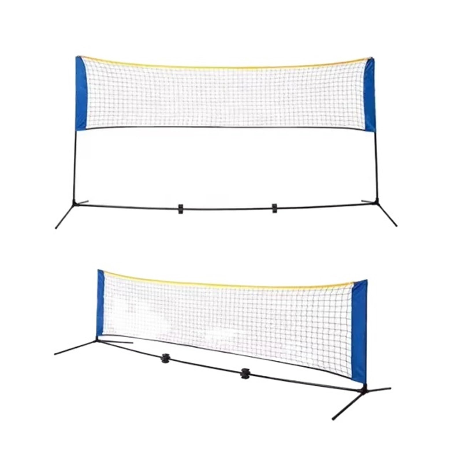 Rete da pickleball Rete da badminton portatile, tennis, pickleball, set di pali in acciaio inossidabile, altezza regolabile, rete in nylon