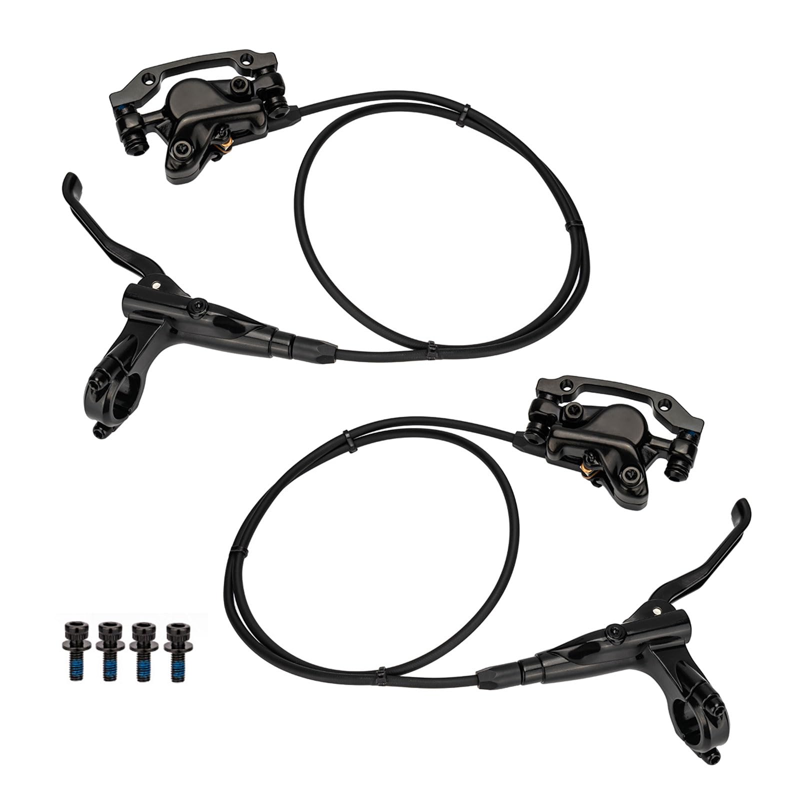 MLWSKERTY Reliability Aluminum Hydraulic Bicycles Brake Handle Bicycles Brakes Calipers for Various Cycling Conditions