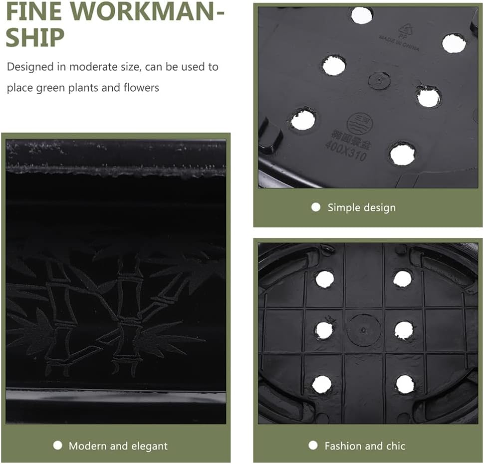 HANABASS 4pcs Reusable Flower Pot Oval Planter for Indoor Plants Bonsai for Home Office Decoration Efficient Drainage Space-Saving Design