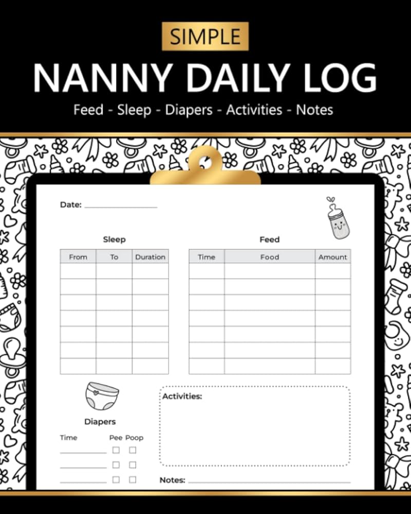 nanny-daily-log-daily-routine-tracker-for-babies-toddlers-simple-baby-activity-tracker-log-book-to-record-infants-feeding-diapers-sleep-activities-notes-nanny-organizer-petters-parass-amazon-com-books