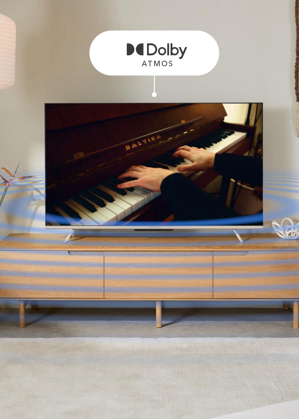 Smart TV QLED 4K 43" Arena Pantalla antirreflejos Acabado Mate Control por Voz Dolby Atmos Low Blue Light Flicker Free HDMI