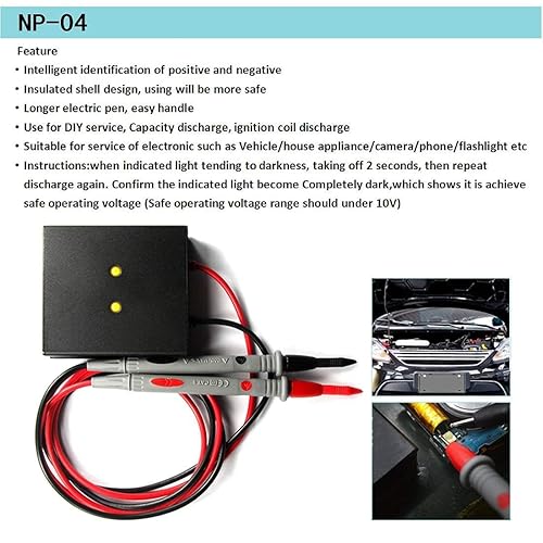 Miniatura 2 de Sparkpen batería condensador pluma de descarga+luz LED 4RD Gen descargador protección electricista descarga rápida voltaje probador herramienta de