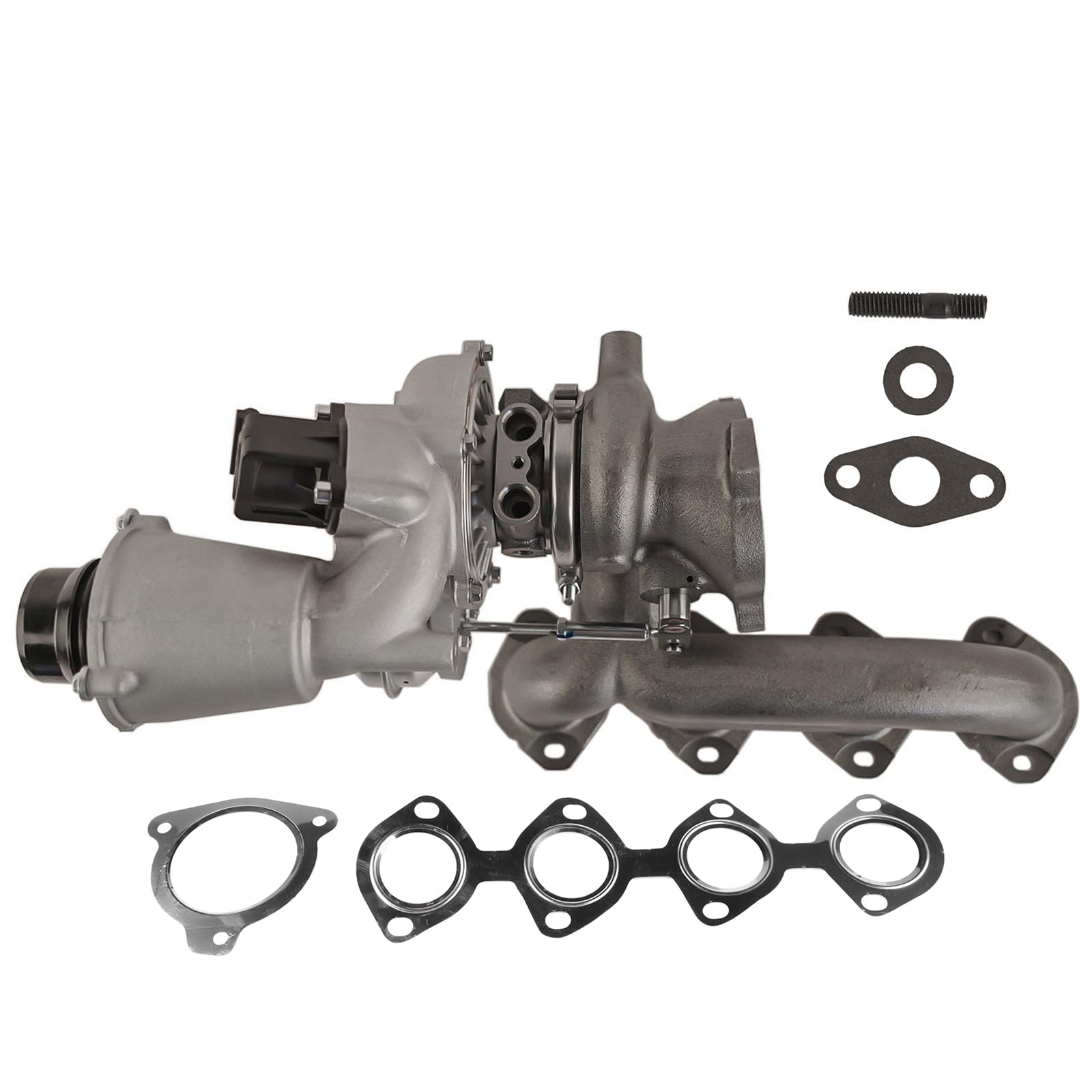 Turbocompressore con guarnizione Compatibile con C250 E250 SLK250 Q30 QX30 | Compatibile con W204 C250 W212 E200 A207 E250 SLK R172 200 250 1.8L QX30 2.0L M271DE18AL 2710903680, 2710903280, 2710903480