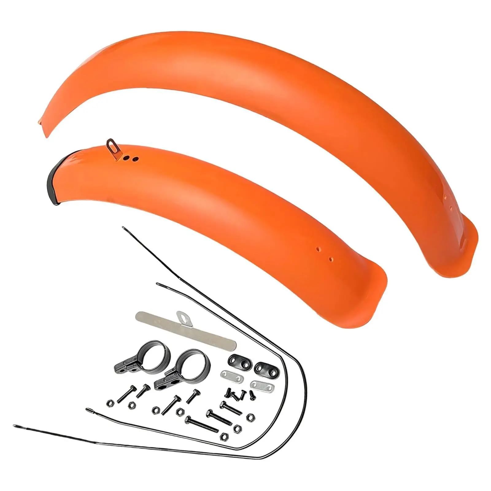 Chlapacz rowerowy, GADSJI Błotniki rowerowe Fat Tire błotniki zestaw błotników 26/20 "X4.0 błotniki do składanego śniegu e-rower BMX rower MTB części rowerowe(Size:26x4.0 Orange)