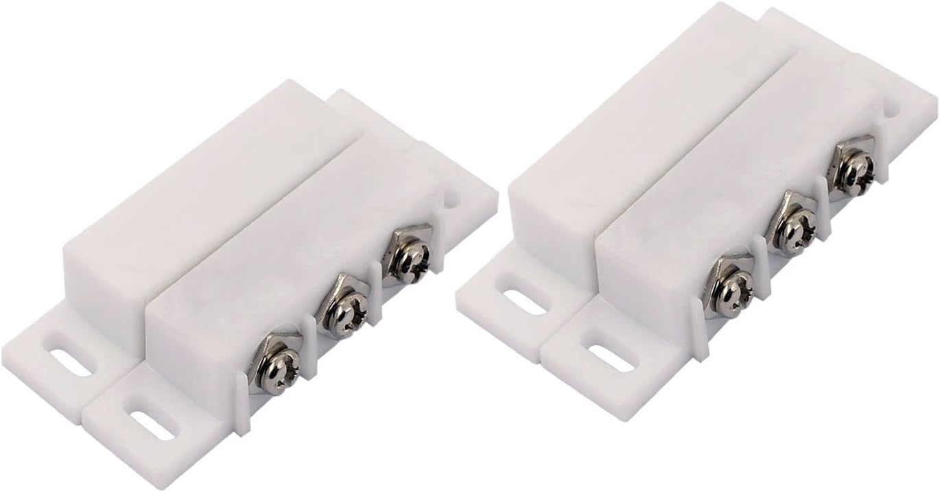 2Sets Magnetic Reed Switch Normally Open Closed NC NO Door Alarm Window Security/Magnetic Door Switch/Magnetic Contact Switch/Reed Switch for GPS,Alarm or Other Device,DC 5V 12V 24V Light