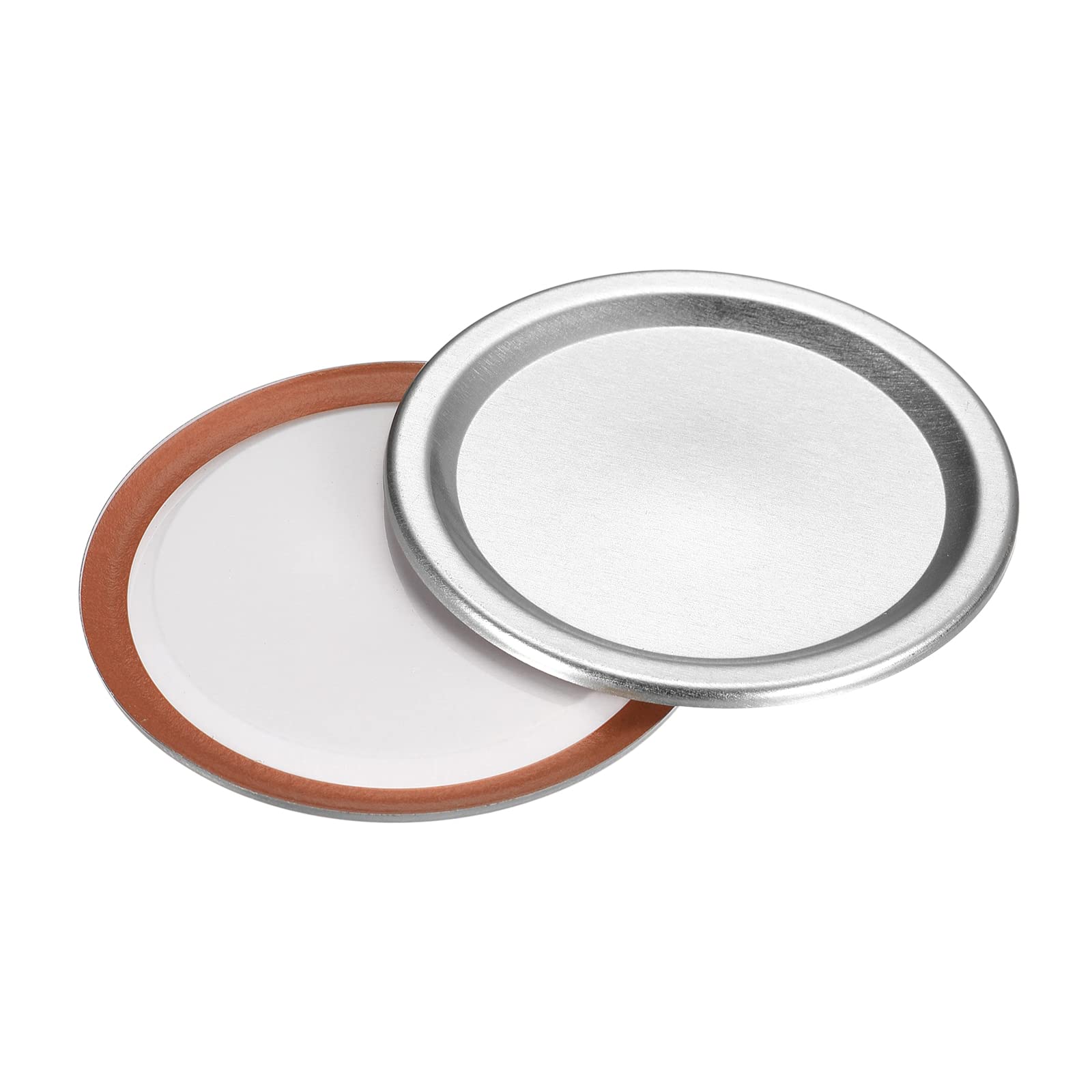 Couvercles de bocaux Mason uxcell en fer blanc étanche | Set de 72 pièces argent de haute qualité