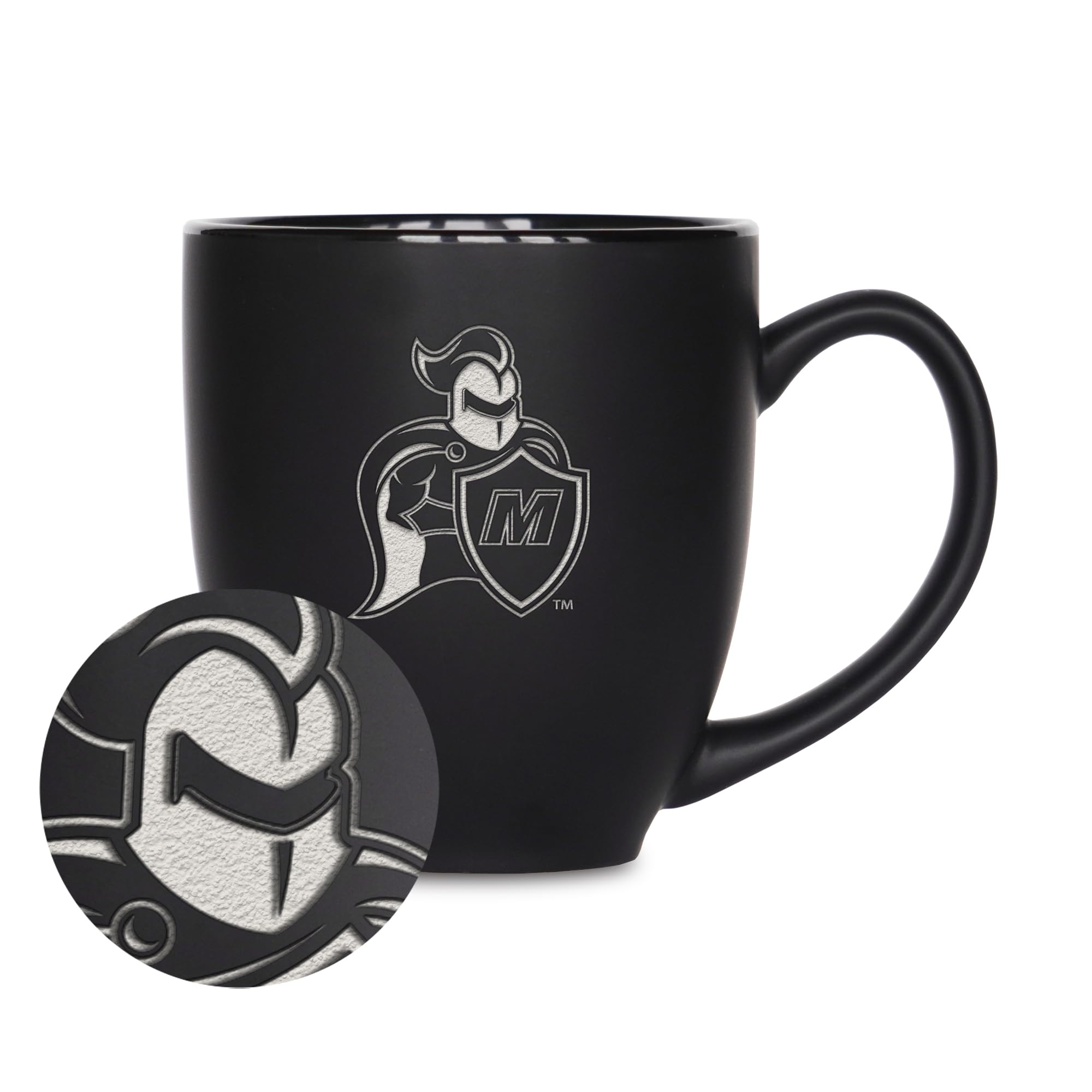 Cadeau Madonna Crusaders tasse bistrot en céramique noire pour supporter