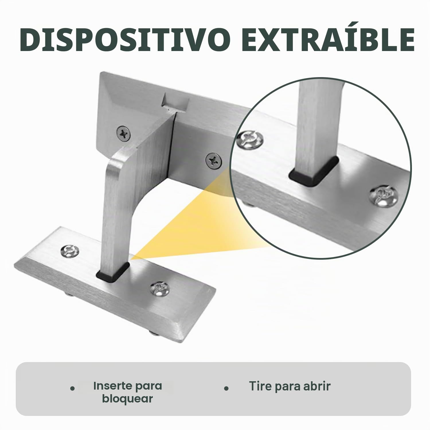Barra de seguridad antirpatadas para puerta para evitar robos y ladrones, apto para puertas batientes