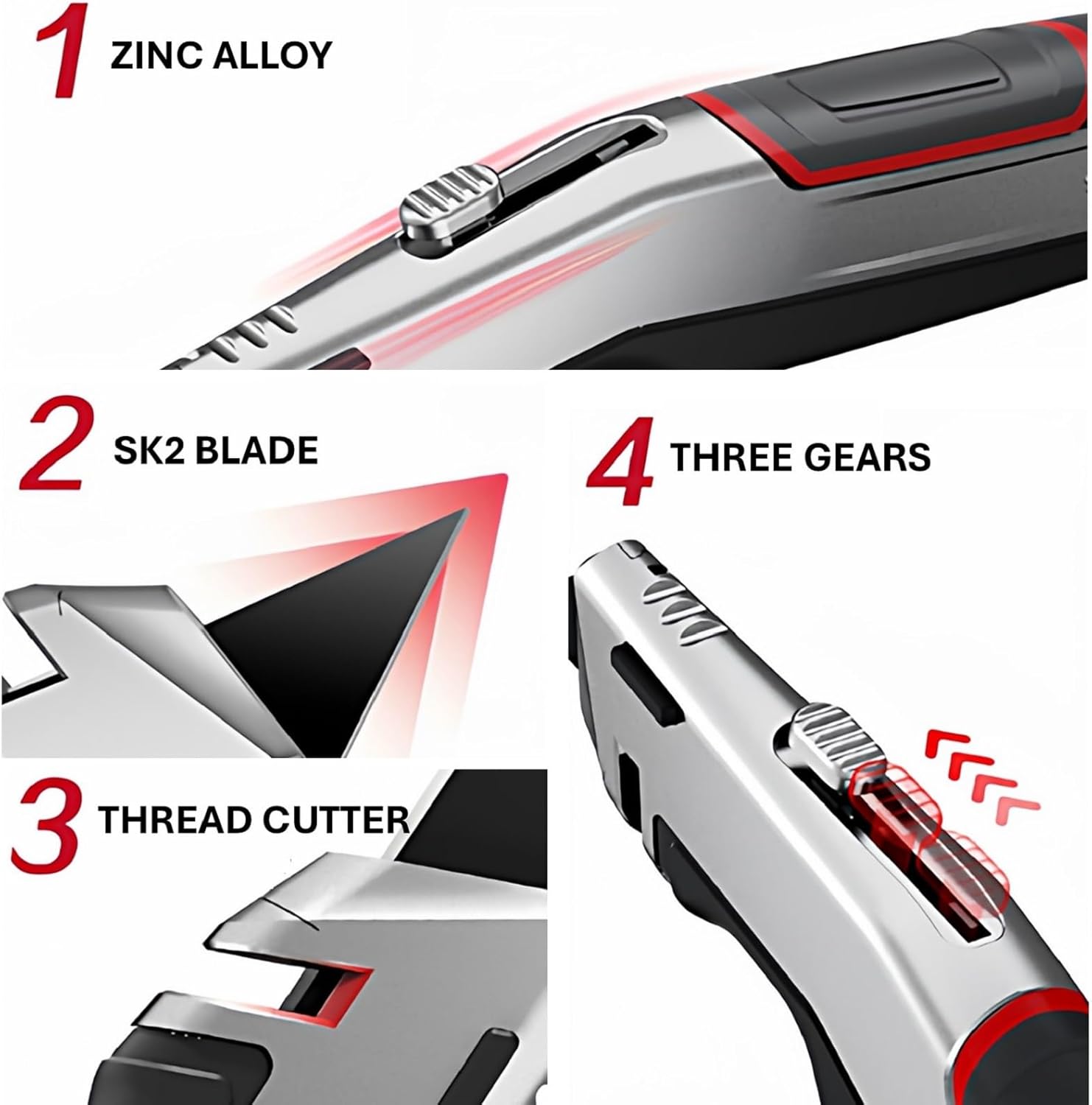 ACCUFINE Acrylic Sheet Cutter Tool Plexiglass Cutter and Utility Knife Comes with 40 Blades in 4 Types.