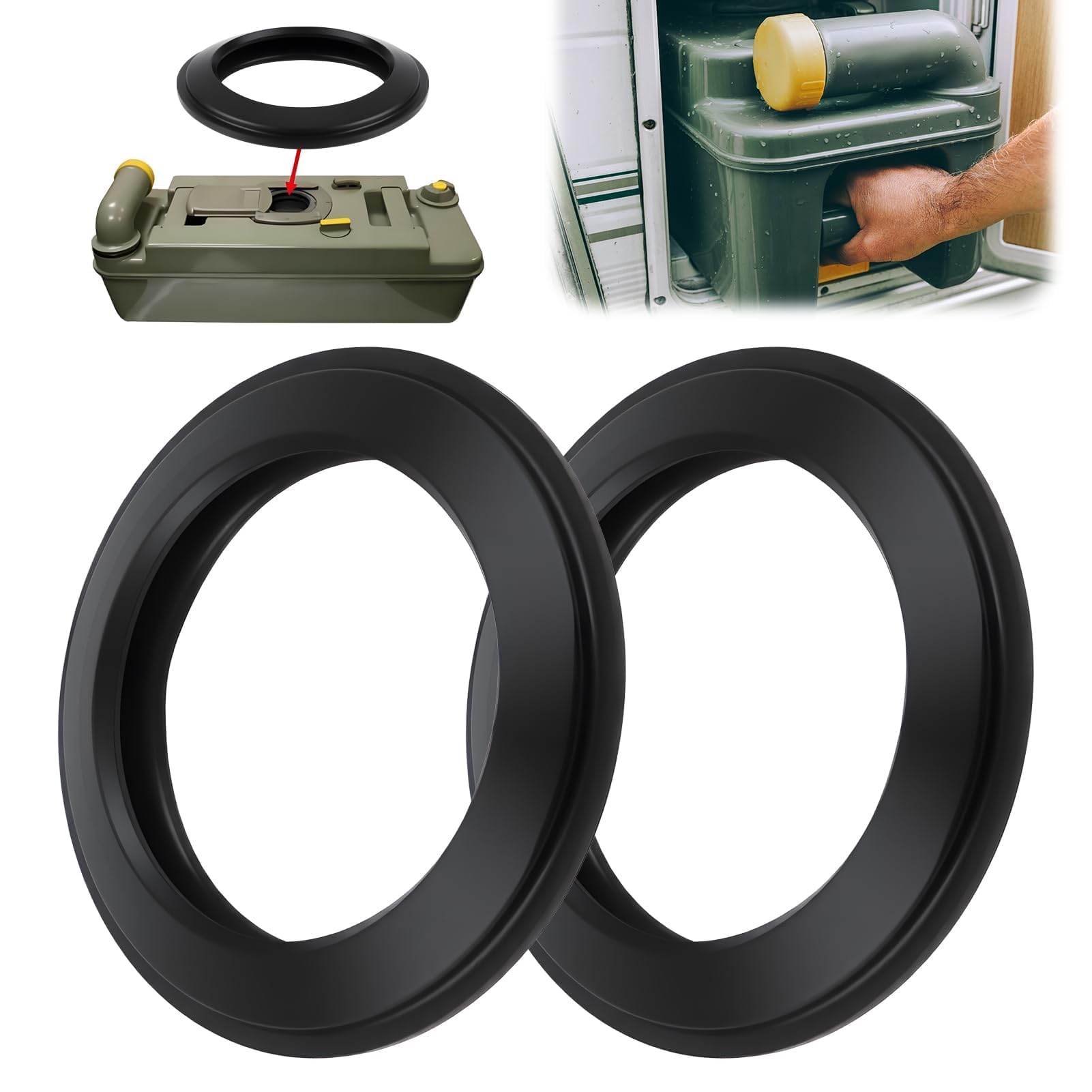 Junta Inodoro para Thetford C200 C250 C260 C400 C2 C3 C4, Recambio Sello Depósito Aguas Residuales Impermeable, Junta Goma Labio para WC Caravana, Autocaravana y Camping