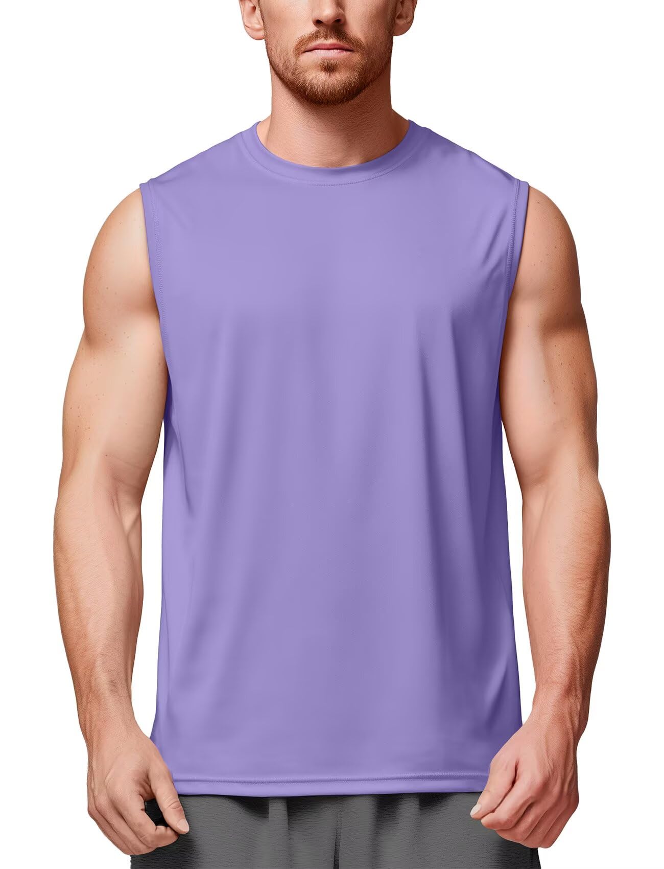 Zengjo Men's Purple Quick Dry Running Vest(,S)