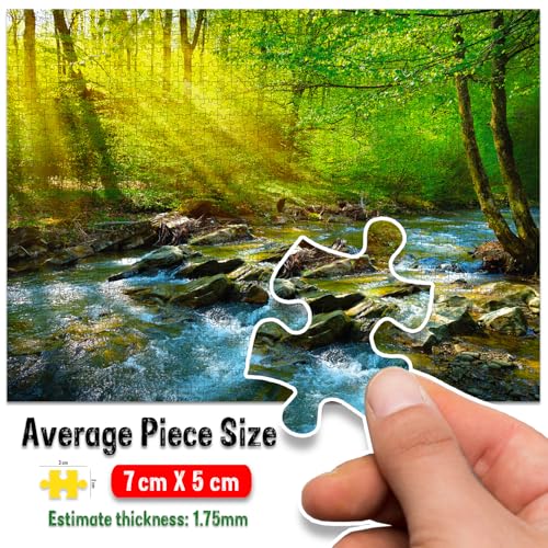 Image of Landscape 1000 Piece Jigsaw Puzzles for Kids and Childrens - Realistic Illustration Challenging Brain Booster Gifts, Fun and Creative Fun Game - Ages 9+ (1000 Pcs)