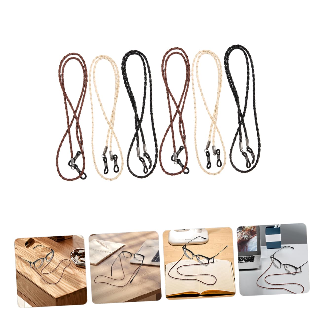 balacoo Glasses Chain Eyeglass Holders Around Neck Silicone Lanyards Fashionable and Practical Glasses Retainer