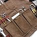 Tool Apron Heavy-Duty Waxed Canvas Leather Reinforcement Extra Pockets Adjustable for Men Woodworker Blacksmith Welder Aprons (BROWN)