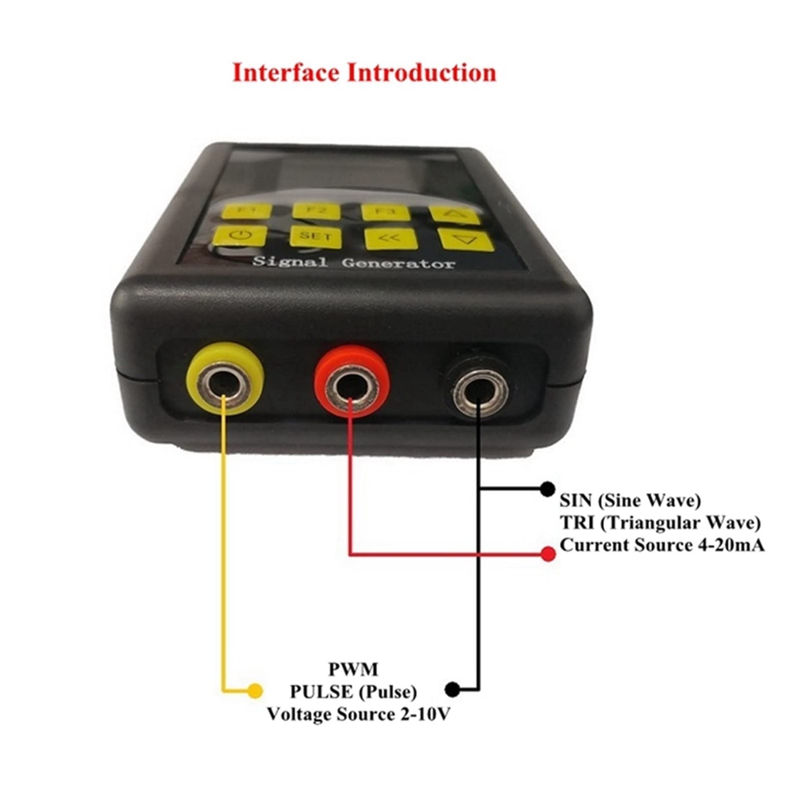 Générateur de signaux de Courant WFSGS-06 Module générateur de Signal Portable 4-20MA 2-10V Source de Signal Générateur de Signal à Onde sinusoïdale d'impulsion PWM