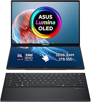 ASUS Zenbook Duo 14 OLED UX8406CA Laptop | 14.0" 120Hz 3K Dual-OLED Touchscreen | Intel Core Ultra 9-285H | 32GB RAM | 2TB SSD | Detachable Keyboard | Windows 11