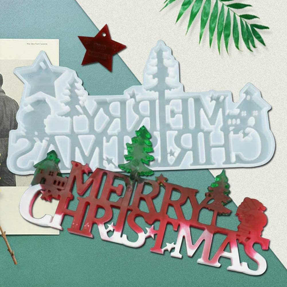 Elk River Christmas Gifts 2022 Christmas Resin Moulds Merry Christmas With Star Silicone Mold Jewelry  Making Mould Crystal Epoxy Casting Mold For Xmas Tree Ornament Decoration  Diy Gift : Amazon.co.uk: Home & Kitchen