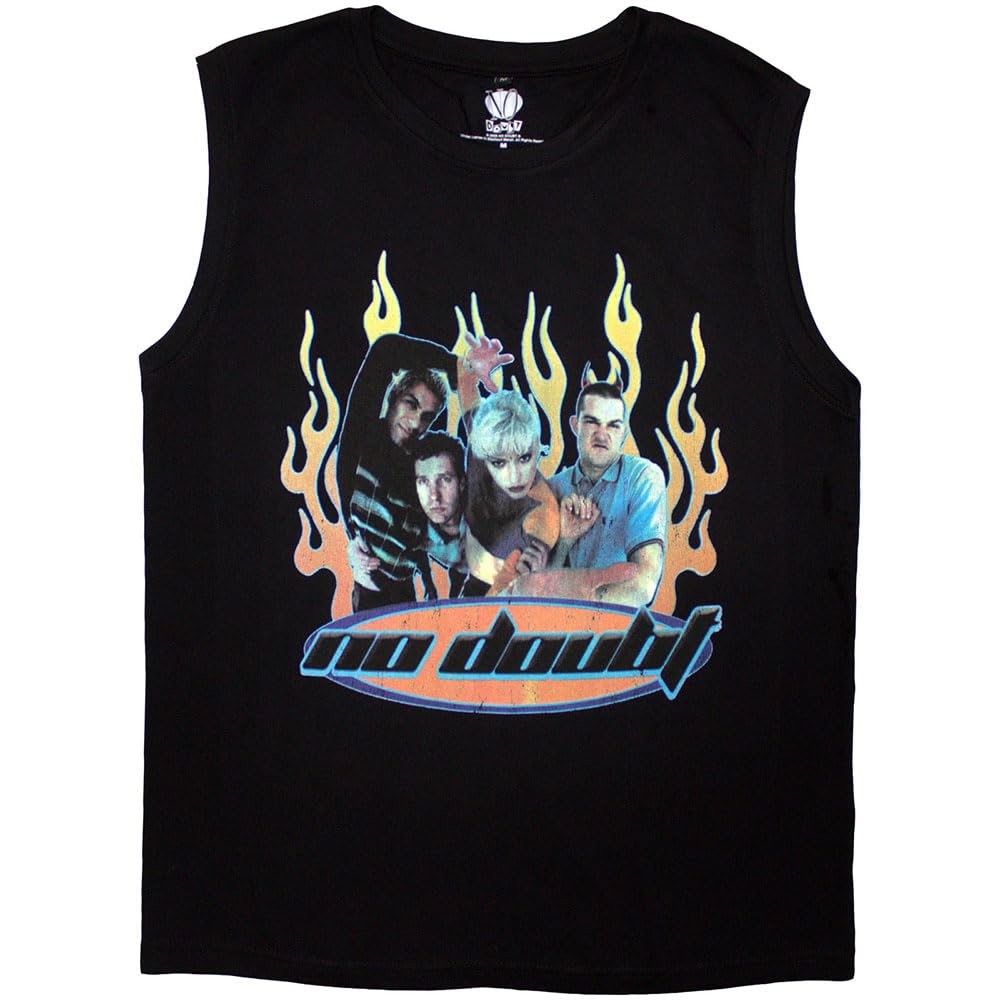 Rock Off officially licensed products No Doubt Retro Logo Tank Top L Black