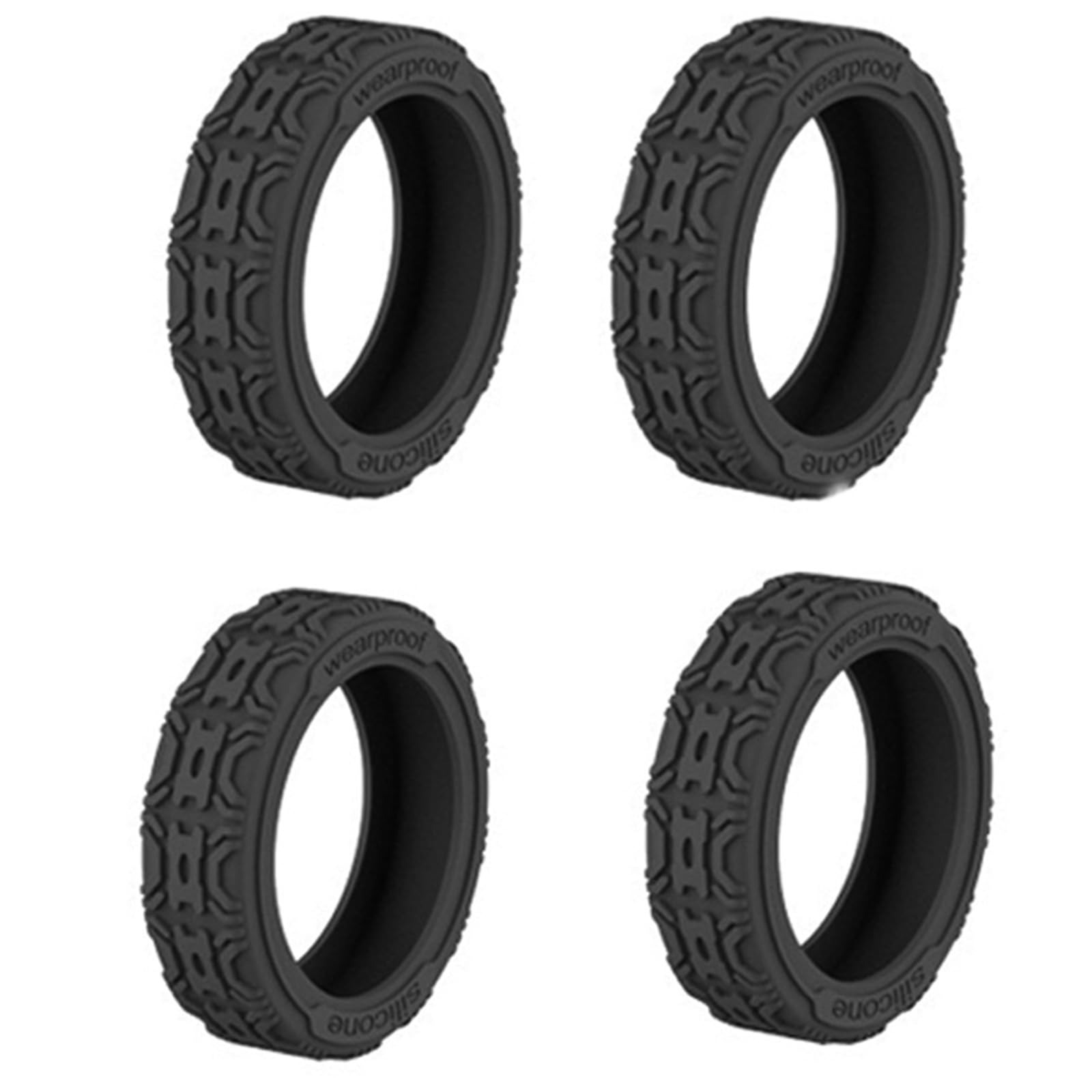 Maxtonser 4pcs Practical Silicone Luggage Wheel Protectors Cover for Travel Suitcases Reduce Noise Wheels Guard Cover