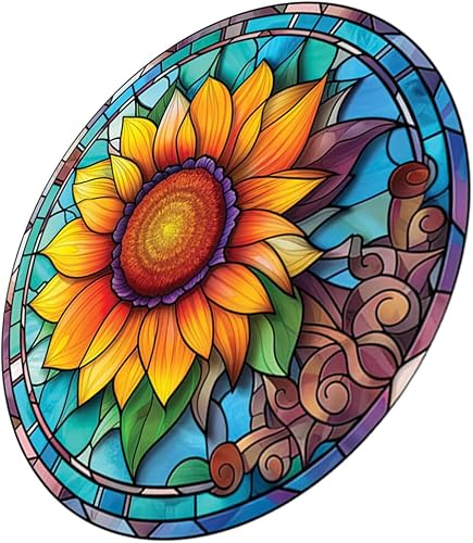 Calcomanías anticolisión para ventana, diseño de girasol, vitrales, adhesivos estáticos, pájaros y golpes en ventanas, vinilo no adhesivo, adhesivos