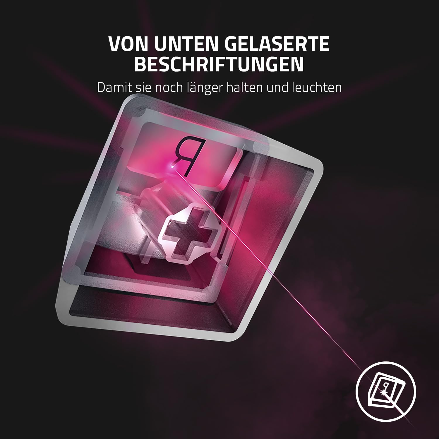 Razer Phantom Tastenkappen-Upgrade-Set - Fast unsichtbares Pudding-Design für durchscheinende Chroma RGB-Beleuchtung (128 Tasten, Tastenentferner, Stabilisatoren) US- & UK-Layout | Weiß