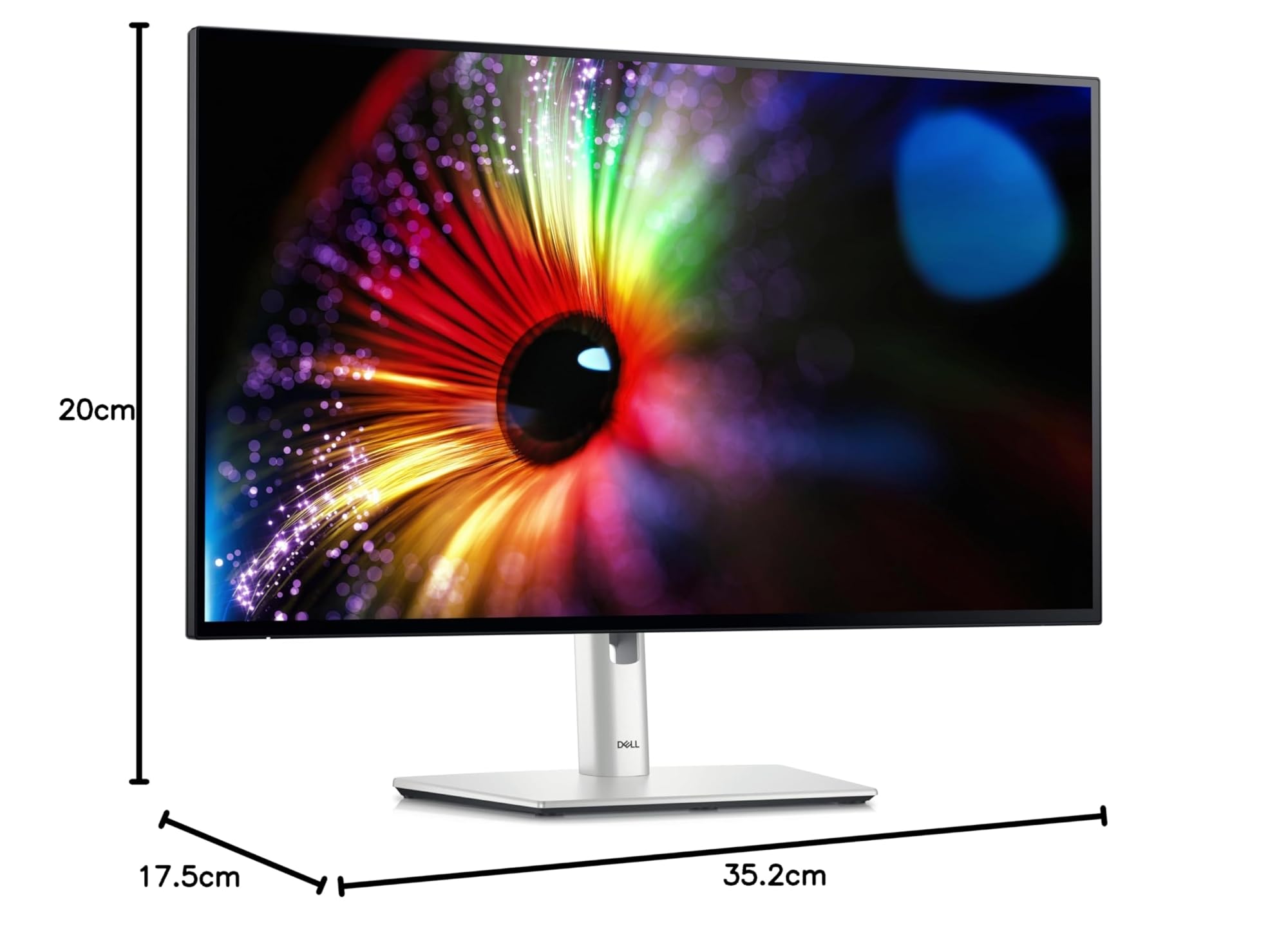 Dell U2724D UltraSharp 27" QHD (2560x1440) Monitor, 120Hz, IPS Black, 5ms, 98% DCI-P3, 2x USB-C, 2x DisplayPort, HDMI, 3x USB, 3 Anni di Garanzia, Argento