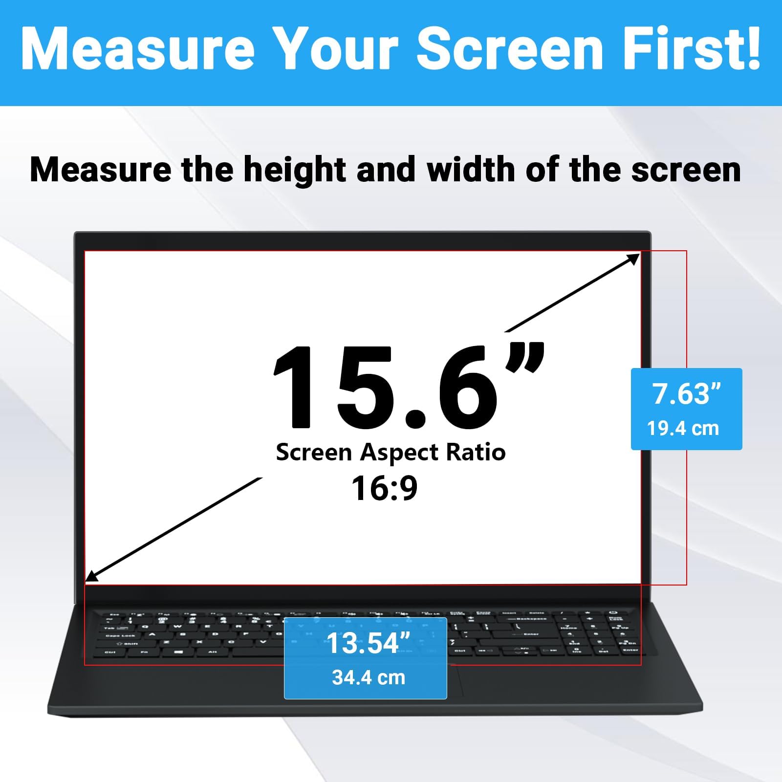 [Confezione da 3] 15,6 pollici 16:9 protezione schermo per computer portatile – anti luce blu e filtro antiriflesso, 15,6 pollici compatibile con Dell HP Envy x360 Asus vivobook Arzopa Samsung book