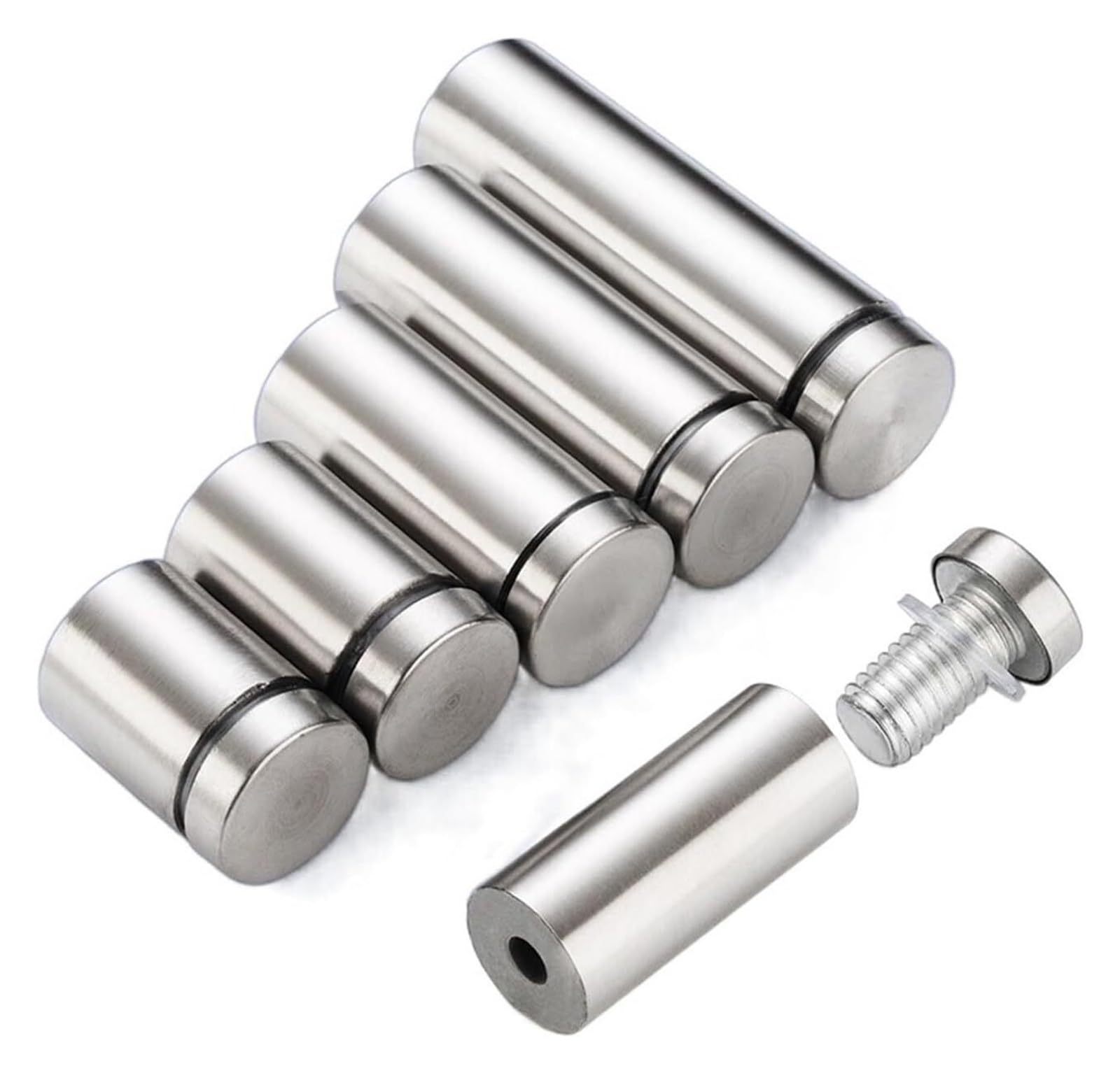Puaisjn One Color Aluminum Standoff Fixings, Stainless Steel Glass Standoff Screws Pack Of 10 12X20-40Mm For Acrylic Advertisement(12X20mm)