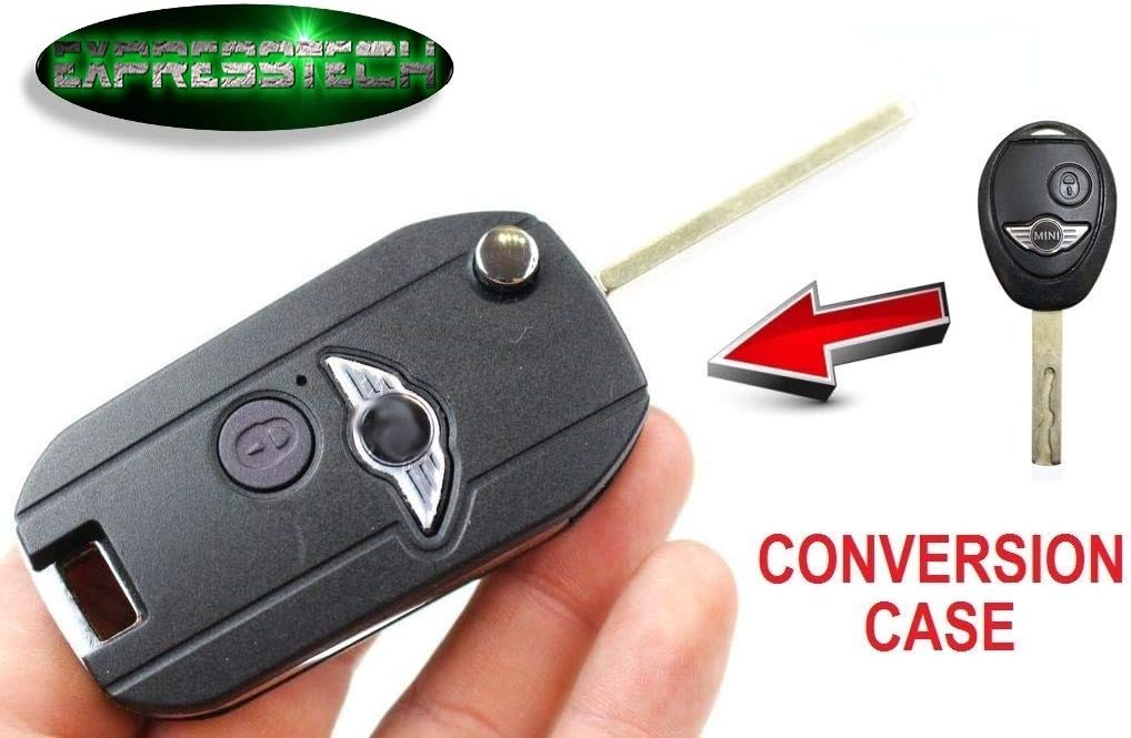Expresstechstore Replacement Remote Flip Key Fob Case Shell Fix For BMW MINI COOPER S ONE