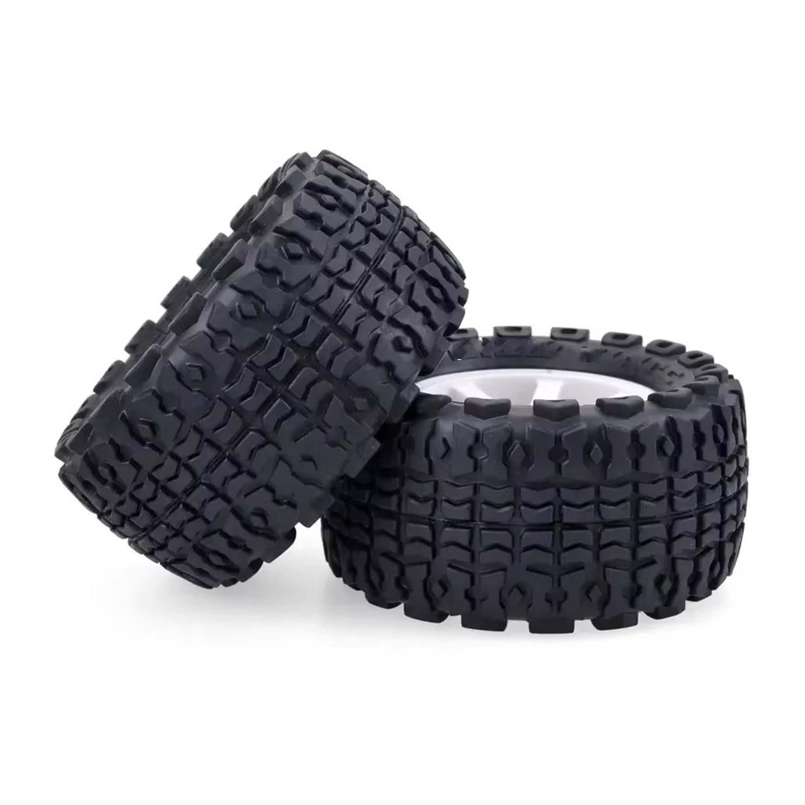 RC Pneus Jante Compatible avec Traxxas pour Truggy 4 Pièces 110 Mm RC Short Course pour Desert Truck Jante Roue Ensemble De Pneus 12 Mm Moyeu Hexagonal pour Voiture 1/10