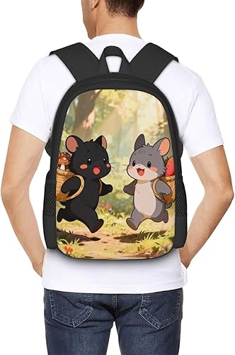 Miniatura 6 de Cute Mouse Notebook Backpack Fits 15 Inch Laptop Work Backpack Casual Daypack