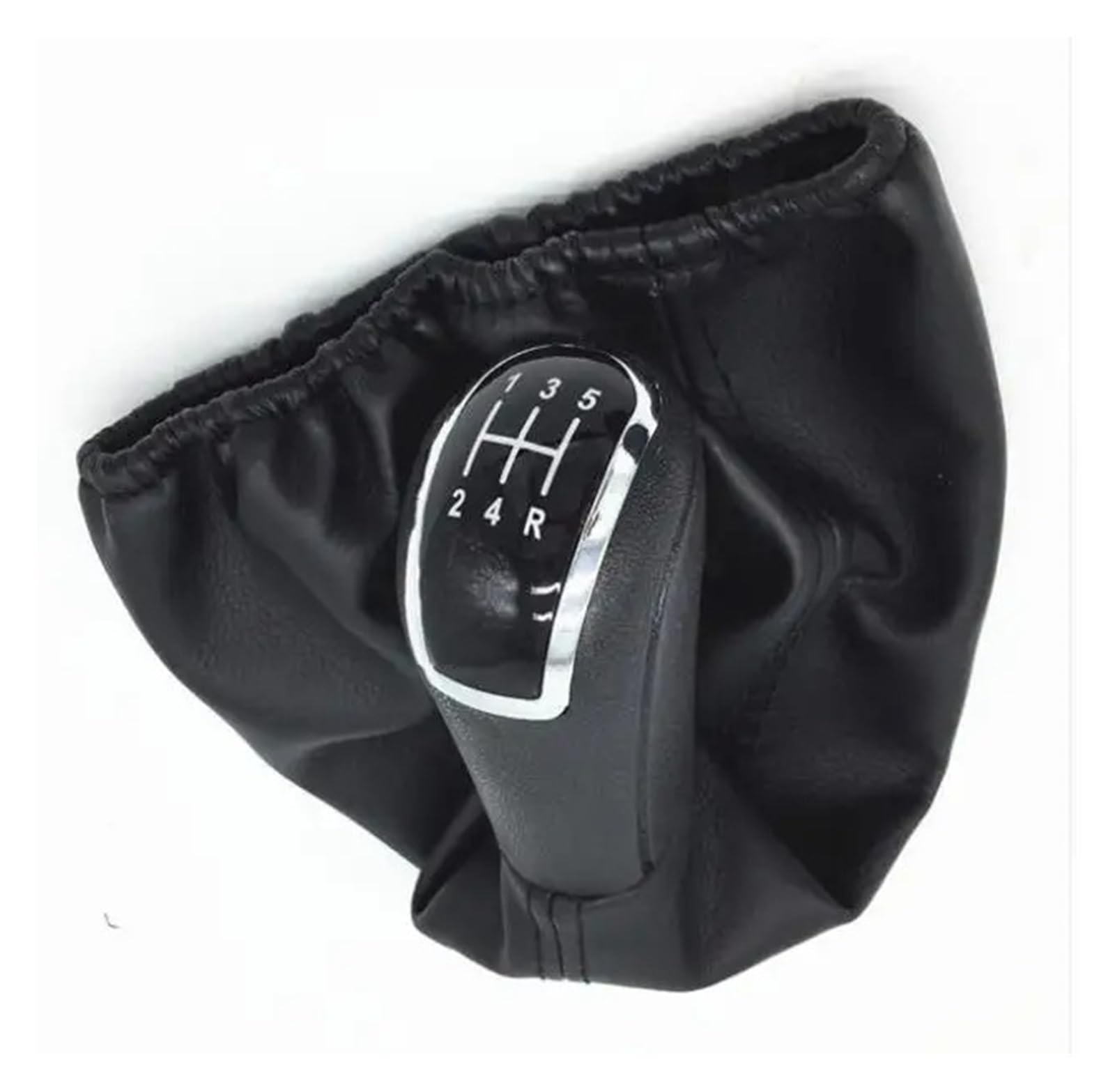 KUNYOS Leather Gear Knob for Benz C-Class W202 W208 E-Class W210 W203 S203 W245 W169 2004-2012 W168 1997-2004 5 Gear 6 Speed Car Shift Knob(12345R)