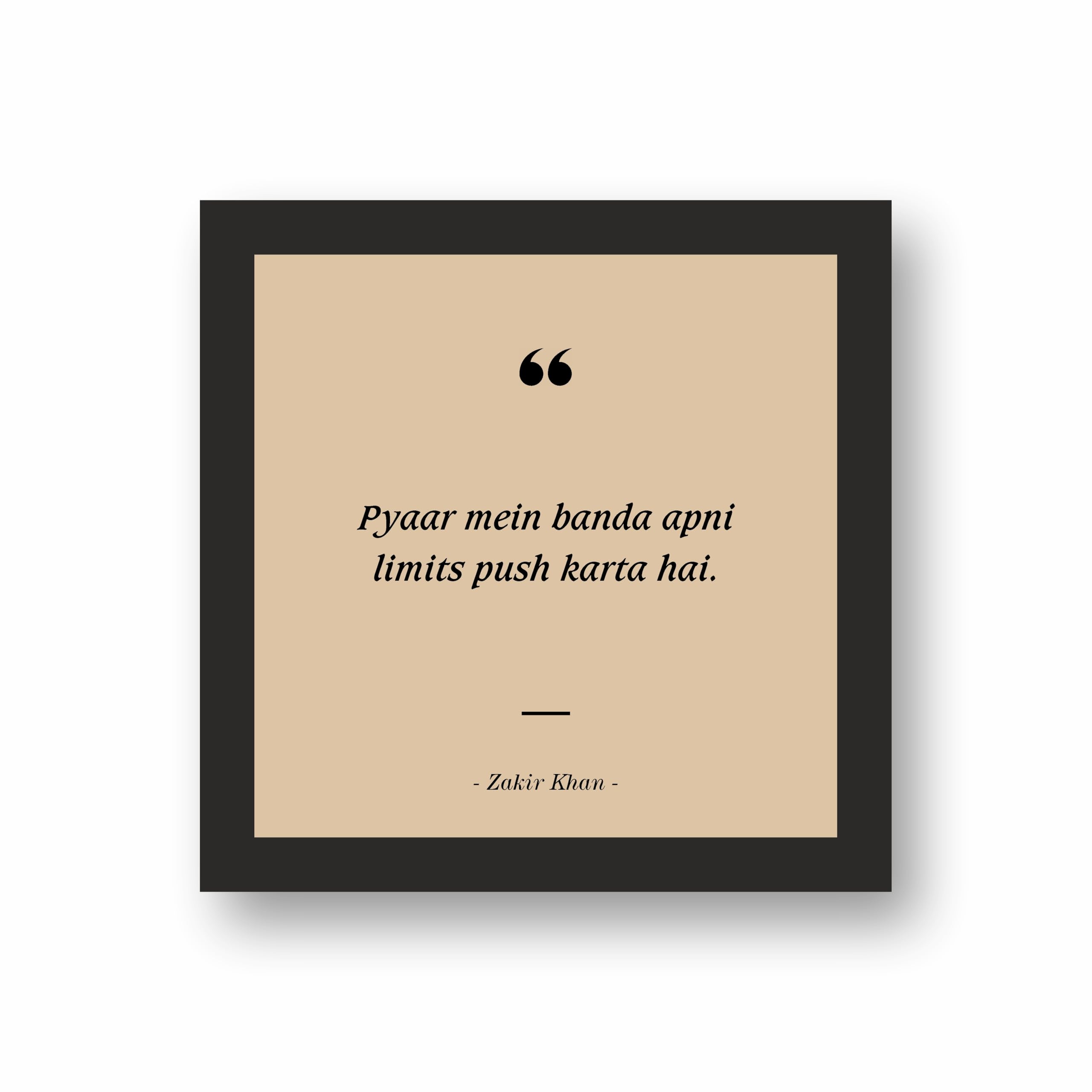 Comic Relief: Zakir Khan Signature Quotes - 12x12 Inch Set of 4… – view 4
