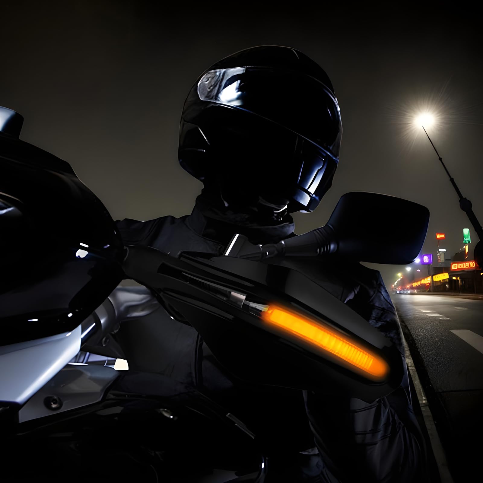 Paramani per motoslitta – 2 protezioni per maniglie con luce LED | di aggiornamento, parti di modifica ad alta resistenza per una guida