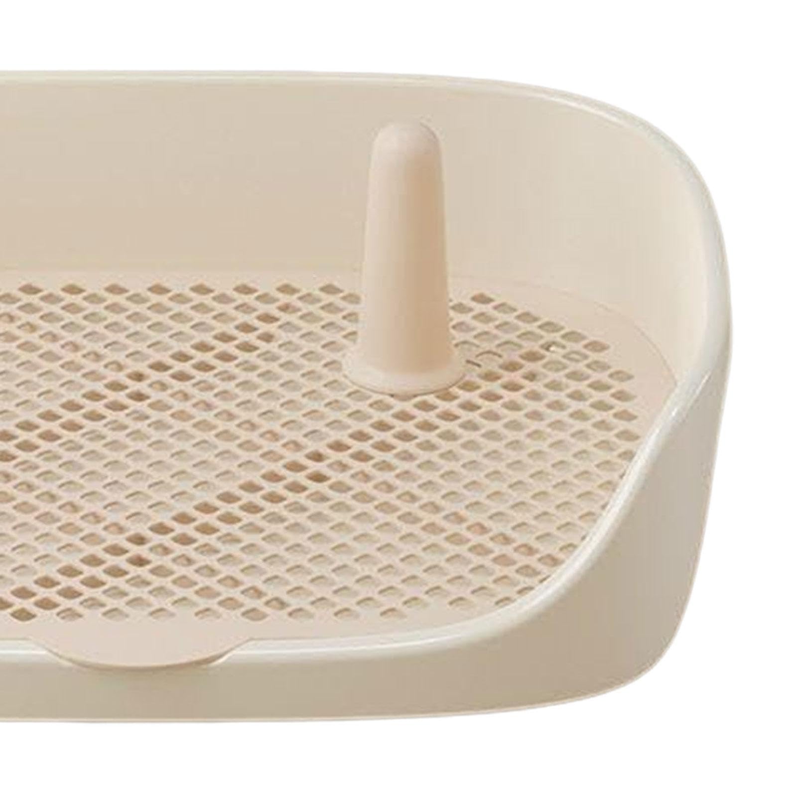 F Fityle Toilette per Cani Vasino da addestramento Tappetino per addestramento Toilette Porta pipì Pad Appartamento Gabinetto Forniture per Animali Domestici, Beige 48x37x13cm