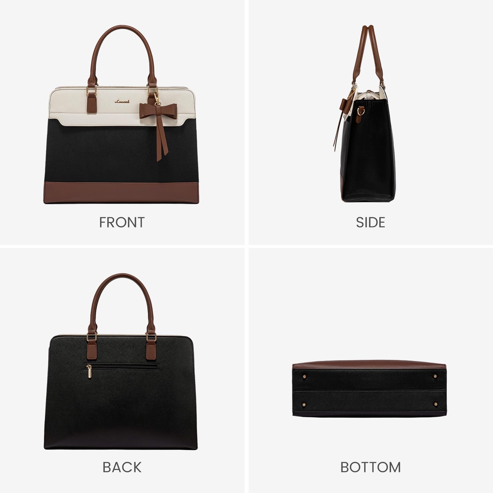 LOVEVOOK Handtasche Damen Groß, 15,6 Zoll Laptoptasche Arbeitstasche Elegant Uni Tasche Schultasche Lehrertasche, PU Leder Aktentasche Business Shopper Tasche Tote Bag für Schule Büro Arbeit