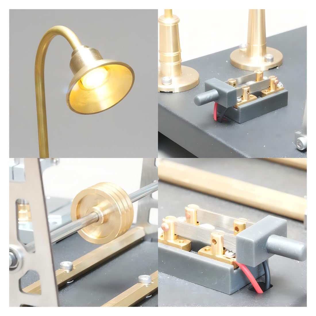 ExploTex RETROL GF-01 48+teiliger DIY-Miniatur-Werkstattmodellbausatz, Funktionierendes Mechanisches Getriebesystem, Steampunk-Werkstattmodell Für SE-01/02/03 Und Andere Dampfmaschinenmodelle