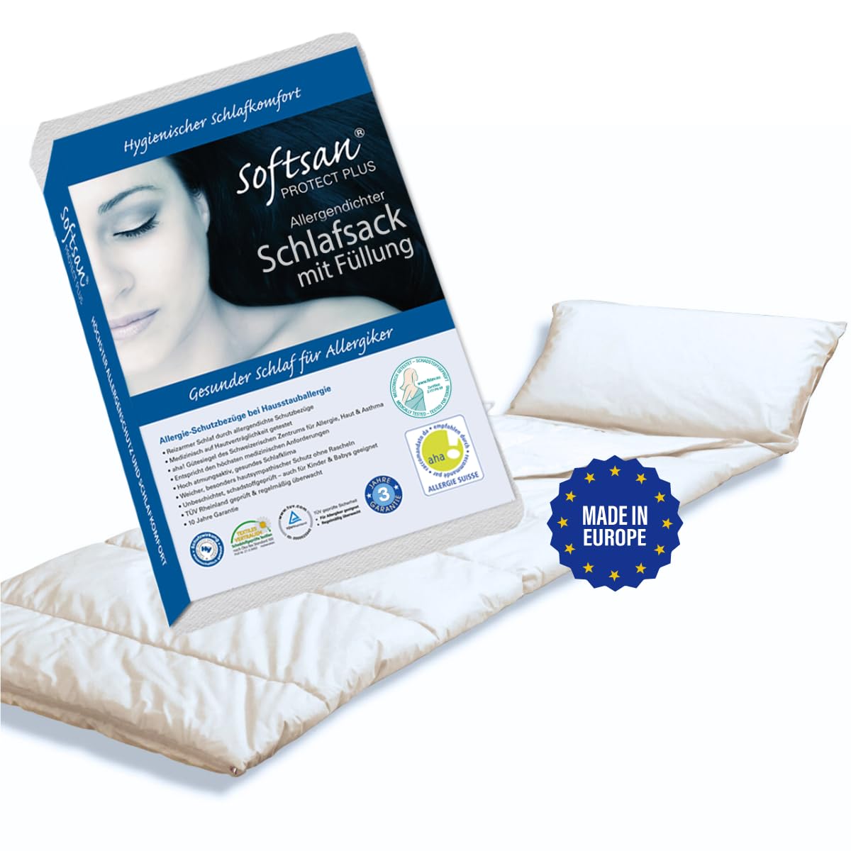 allergiker schlafsack Softsan Protect Reiseschlafsack für aus Evolon 80x180 cm, mit Füllung, Encasing/Milbenschutz für unterwegs, milbendichter für Allergiker, Allergie-Schlafsack Sport & Freizeit Lyve Pop-Up XL | #Black Color:Summit Gold / TNF Black-NPF