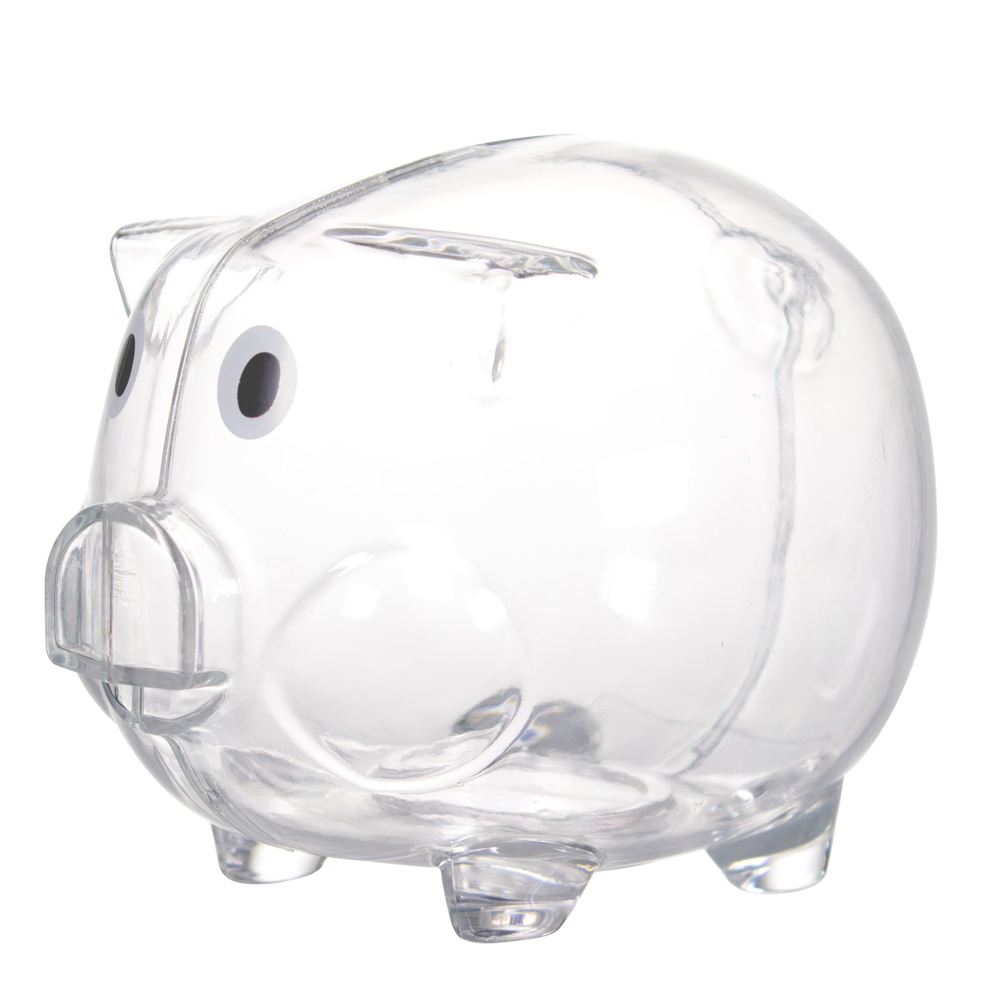 Windy City Novelties Mini Educational Kids Clear Plastic Piggy Bank