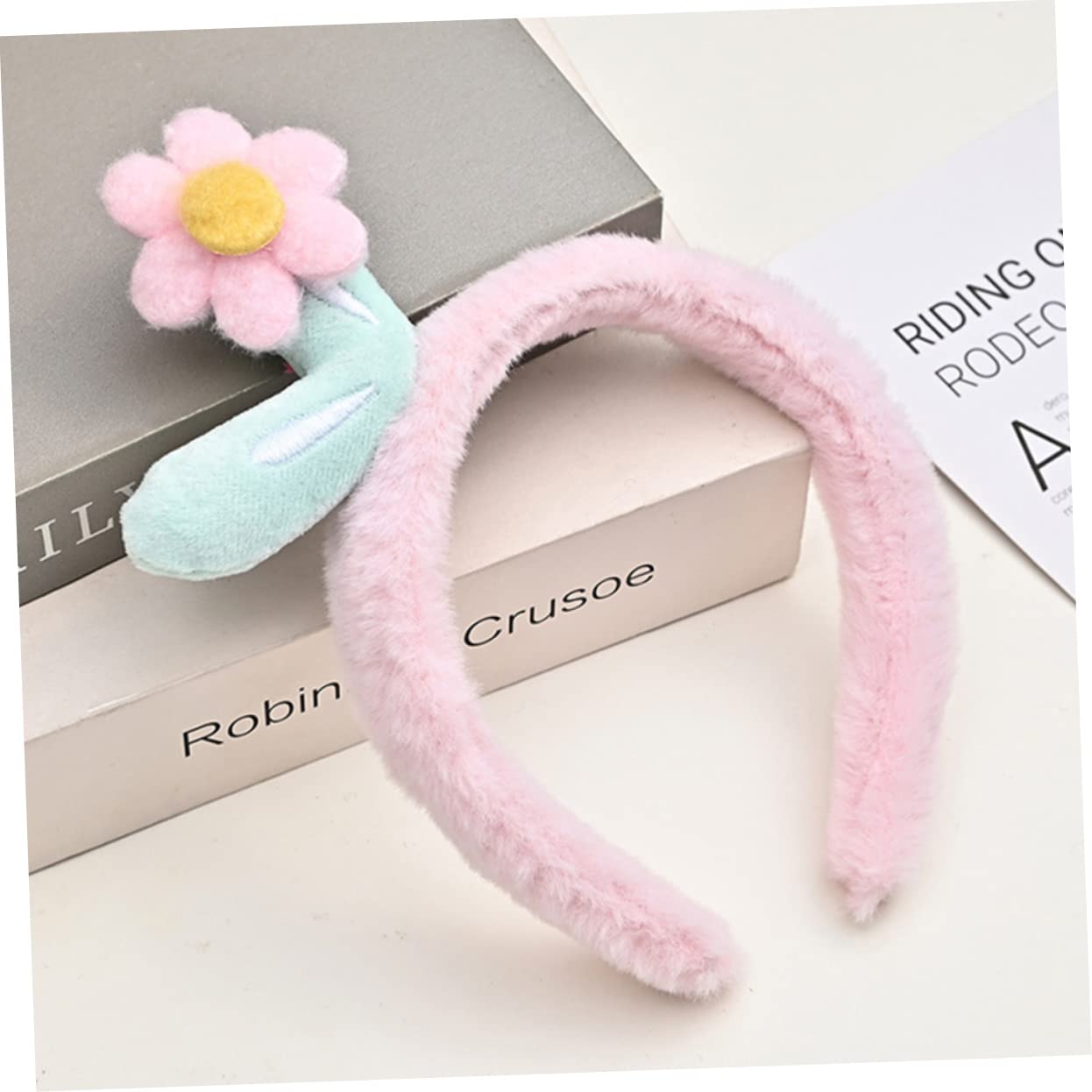 Didiseaon 10 Pezzi fascia di fiori freschi cerchio per con fiori Elastici per per Fascia peluche elastici per le donne fasce imbottite fascia gonfia tessuto rosa