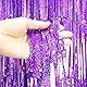Lametta Vorhänge Glitzer, Drucilla Lamettavorhang Tinsel Glitzervorhang Folienfransen, Metallic Luftschlangen Hintergrund für Partys Foto Geburtstagsdeko Hochzeit -1m x 2m, Violett