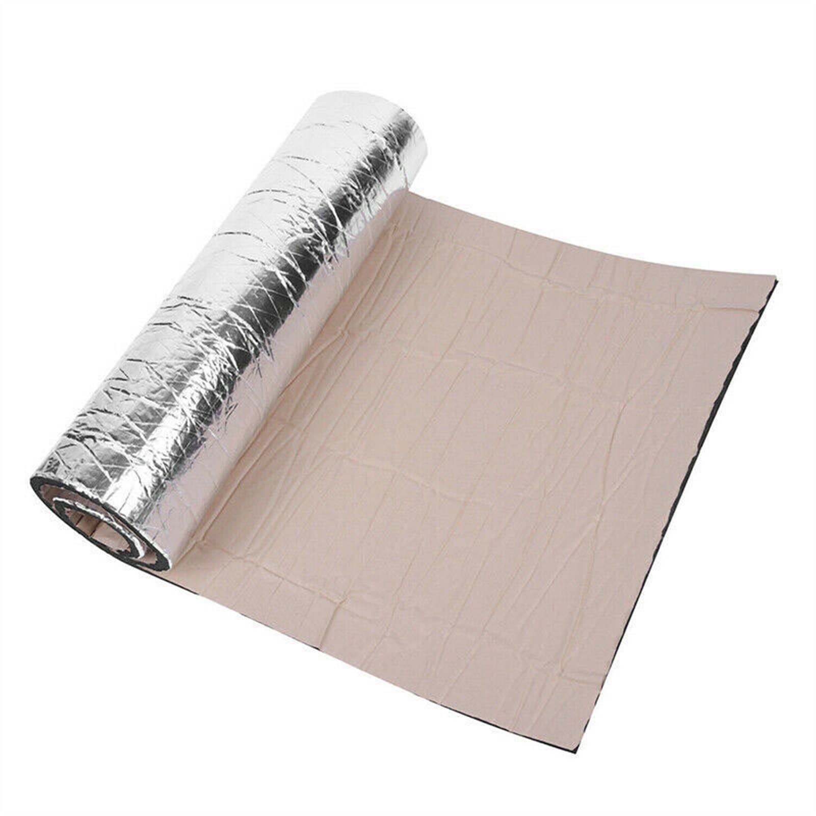 Gmeqfhpops One Color Car Sound Deadening Mat 100*50Cm Car Sound Deadener Mat Car Truck Anti-Noise Sound Insulation Cotton Heat Closed-Cell Foam For Door Hood Engine Sticker