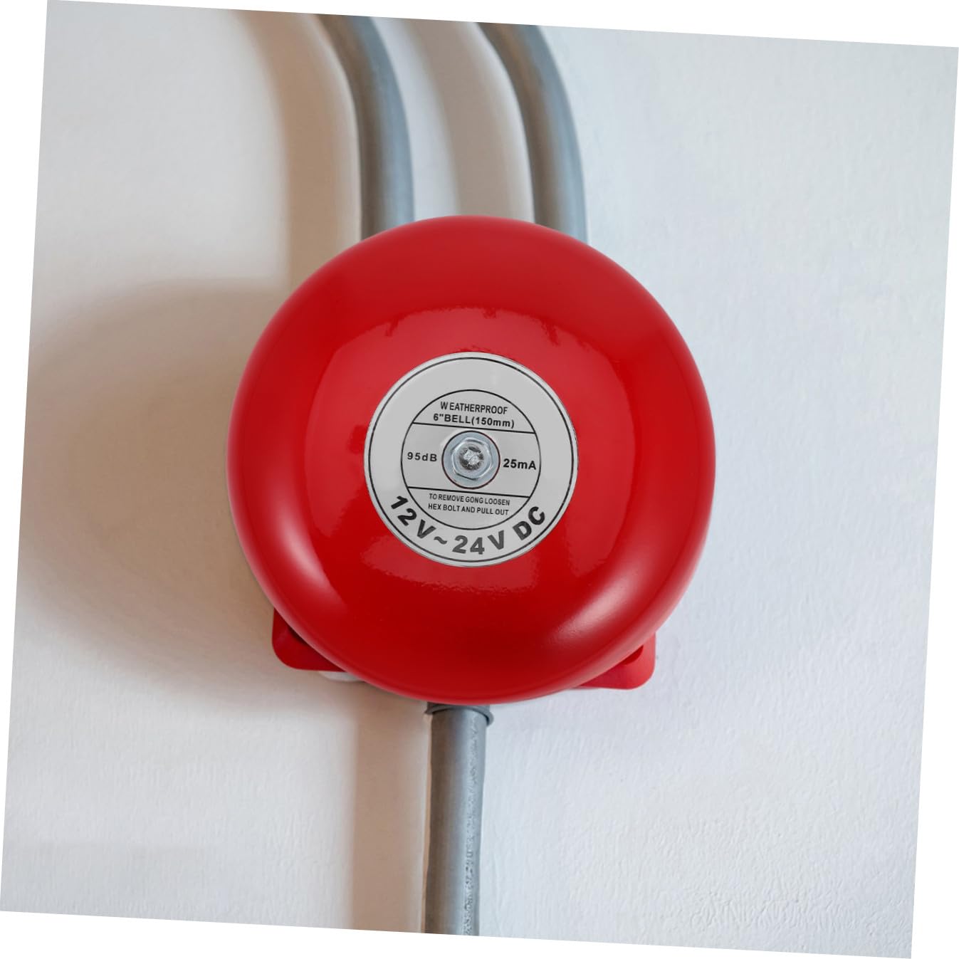 Sonnette D’Ascenseur Rouge en Plastique, Alarme Électrique Étanche | Installation Simple, Volume Élevé, Fiabilité Élevée, Usage Industriel et Scolaire