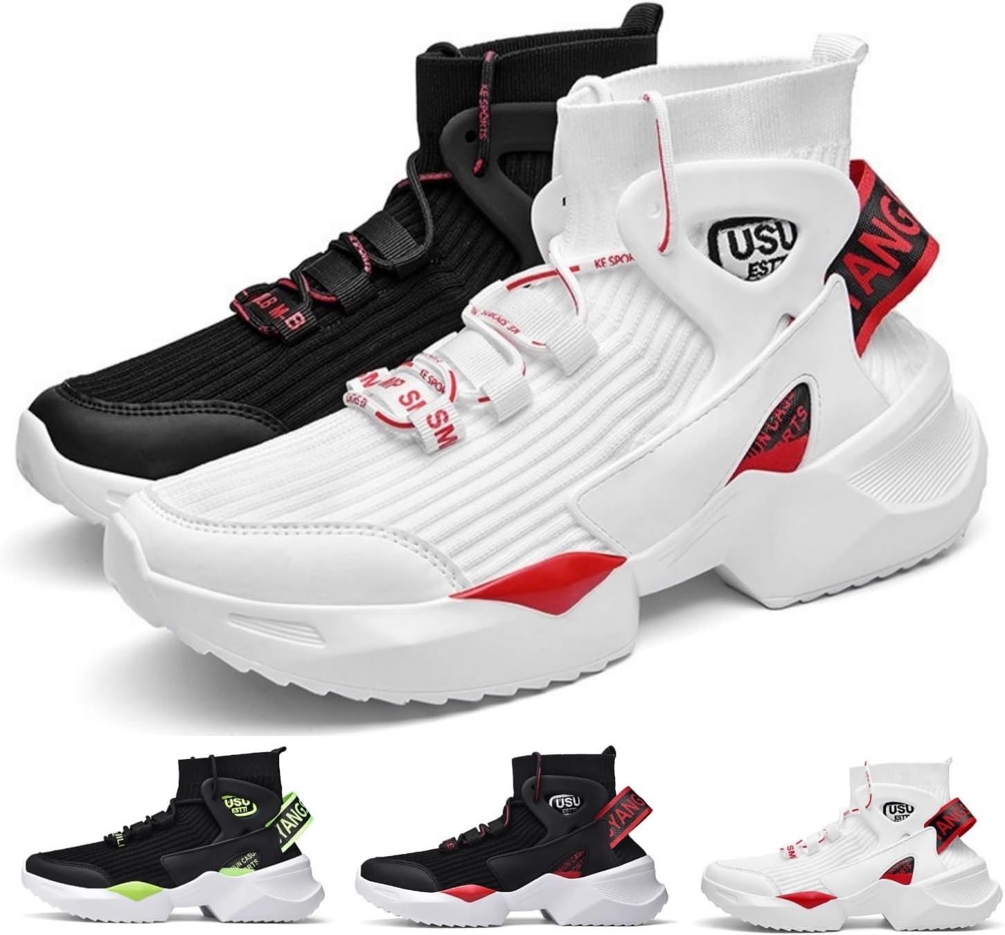Women's High-Top Breathable Sneakers Trendy Fashion Chunky Comfortable Basketball Streetwear Athletic Shoes for Women