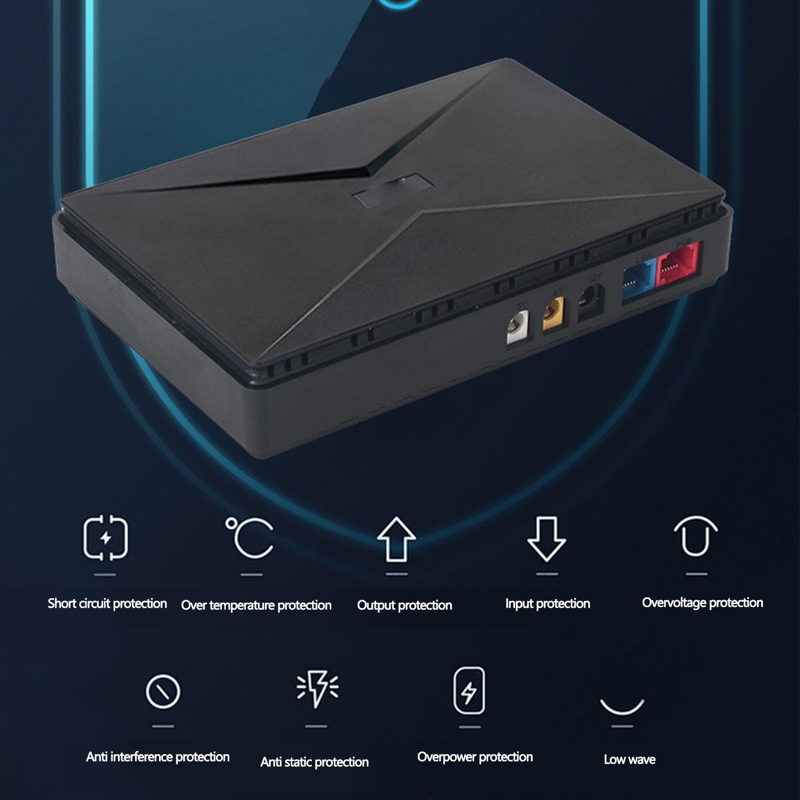 WALFRONT Mini Onduleur de Secours 10400 MAh, Alimentation sans Interruption de Grande capacité pour Routeur et Caméra de sécurité, 18 W (Prise UE)