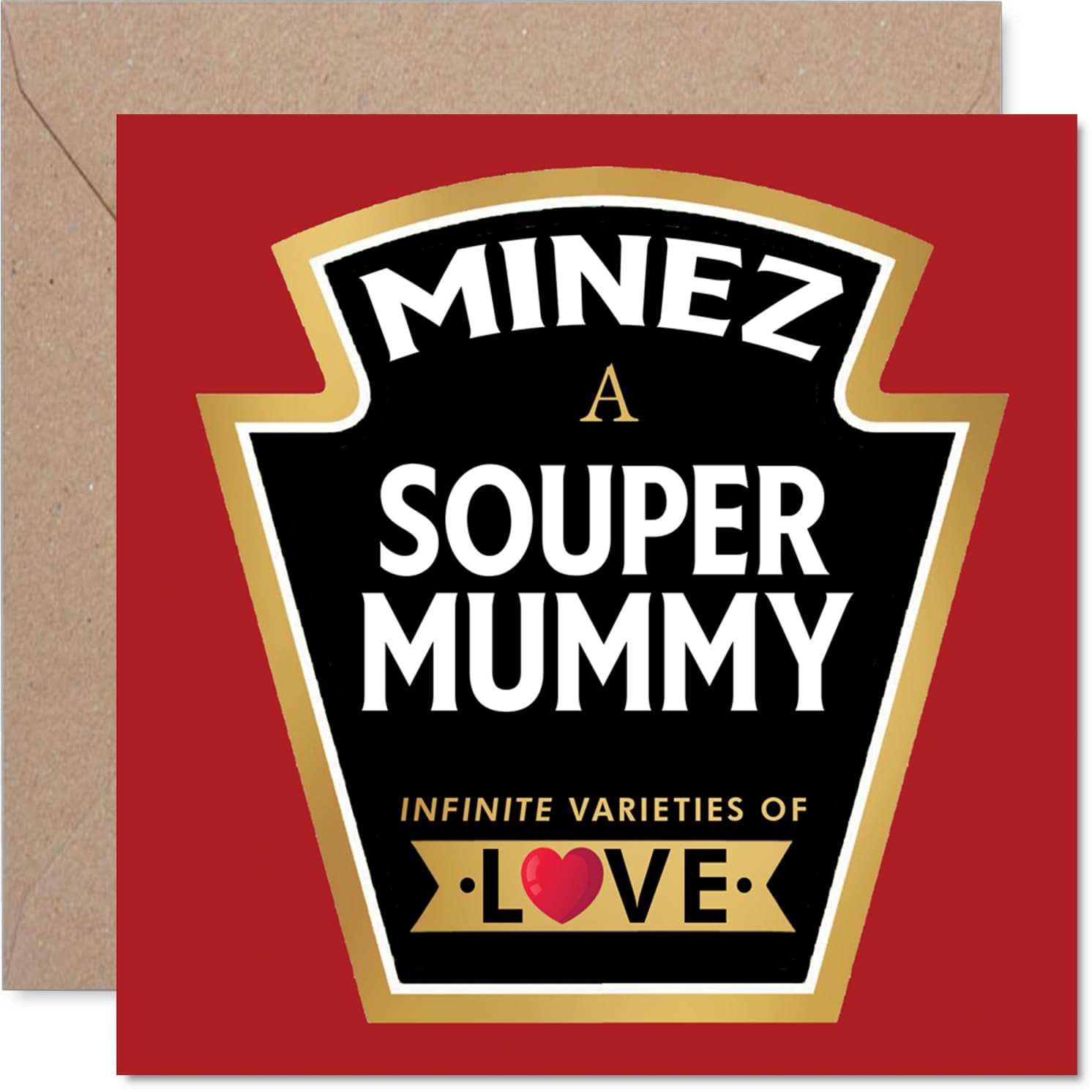 Mummy Birthday Card, Souper Product Label Design Bday