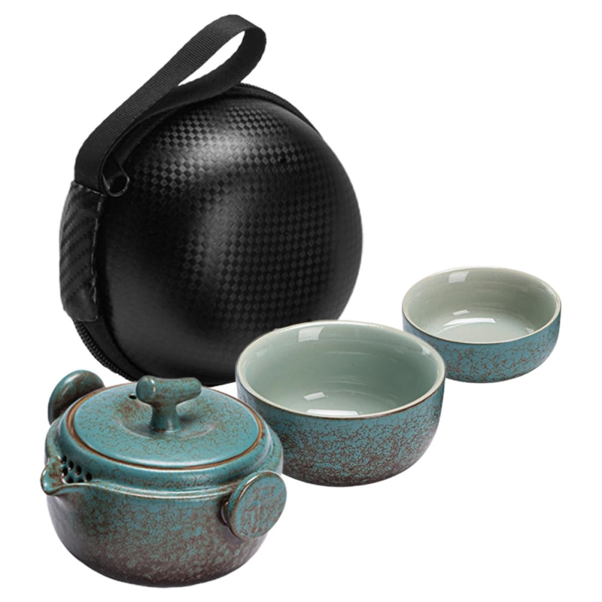 Artibetter Juego de Té de Cerámica para Adultos con Tetera China y Tazas, Diseño Japonés Sofisticado, Portátil para Viajes y Fiestas de Té, Conserva Sabor Original